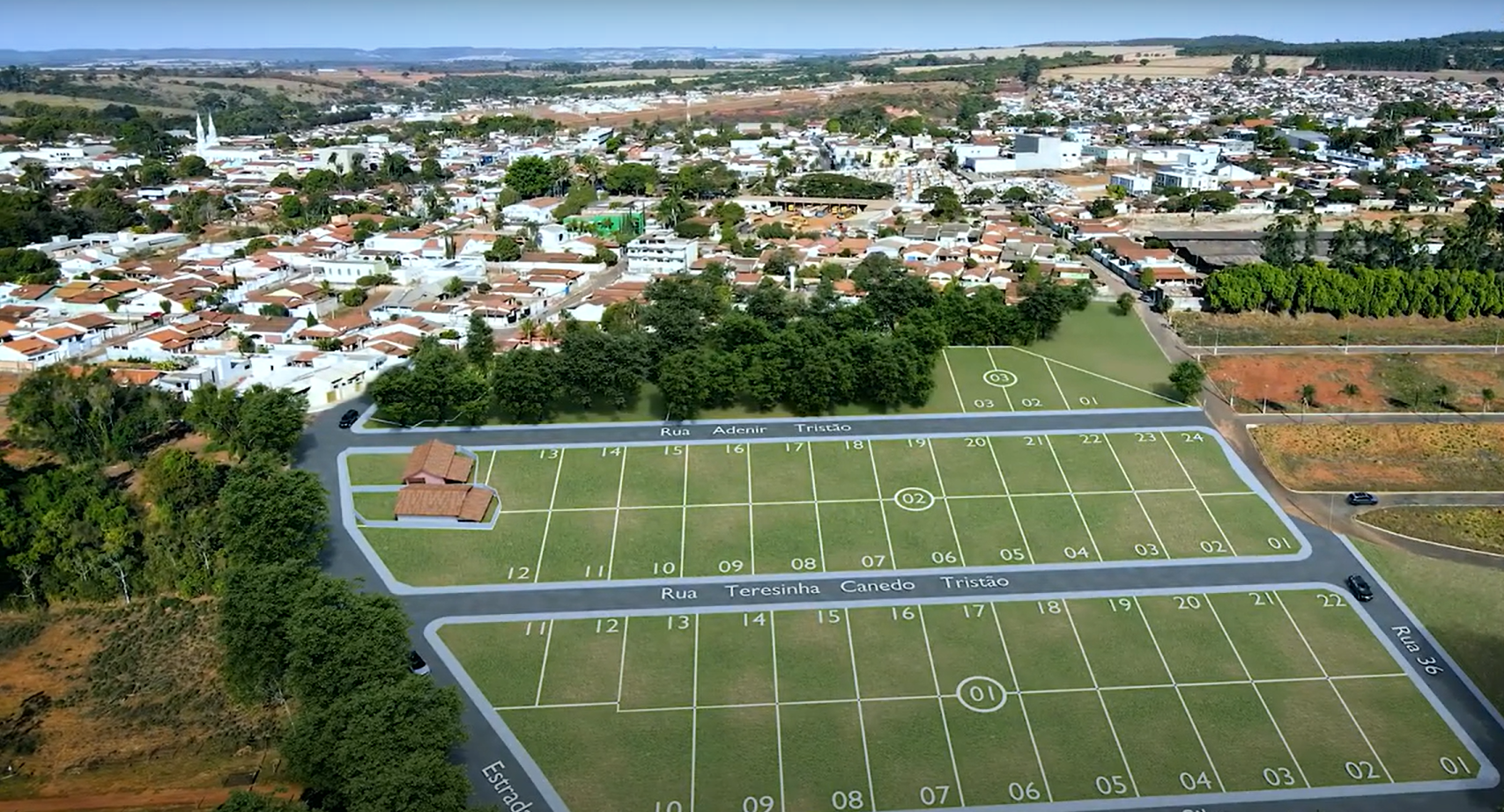 Mapa dos lotes do Residencial Jardim do Lago